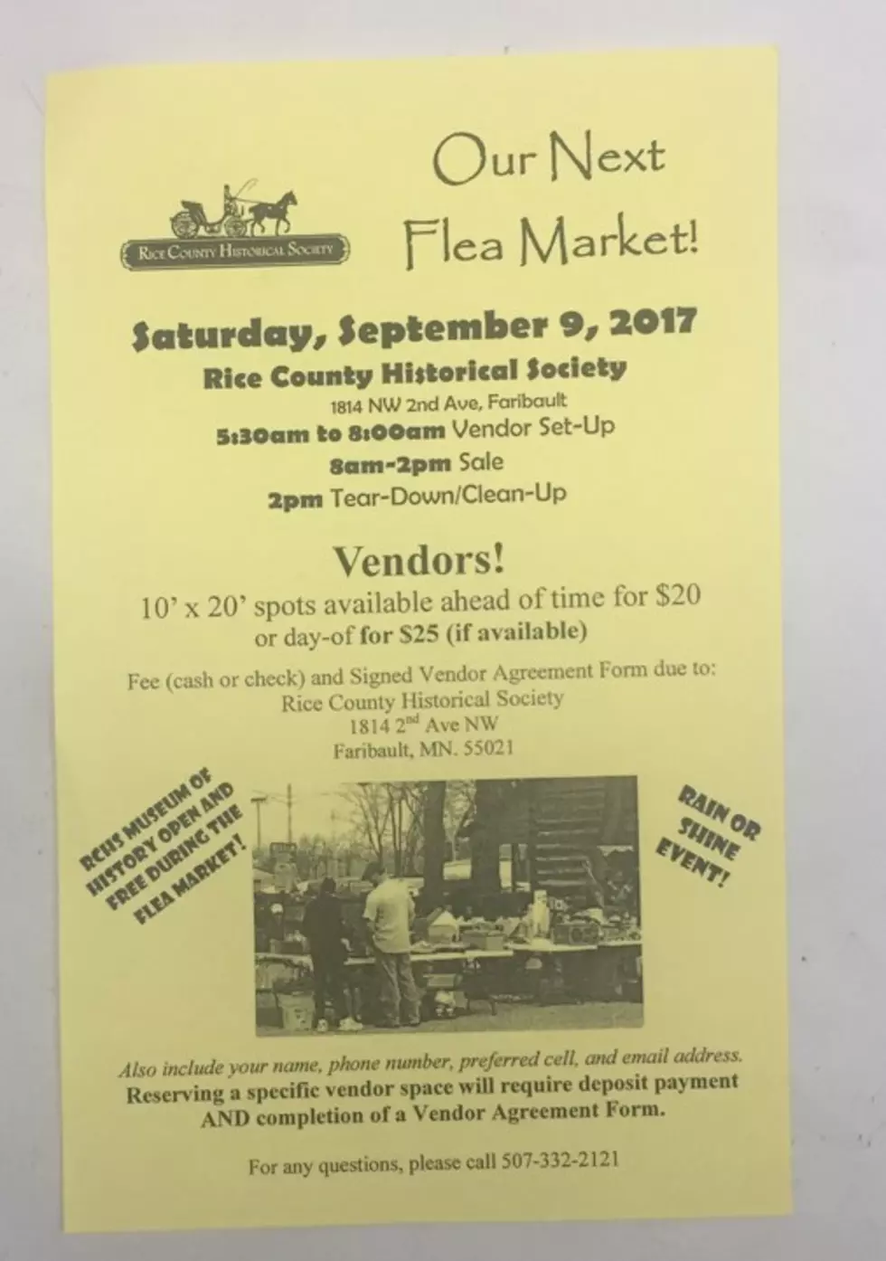 Rice County Historical Society Flea Market